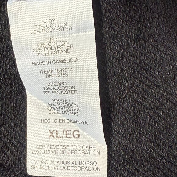 Champion Ladies’ Leopard Print Hoodie (black/gray) Sz XL - Picture 8 of 8